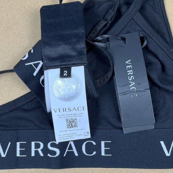 Versace Triangle Logo Bra - NEW - Picture 6 of 9